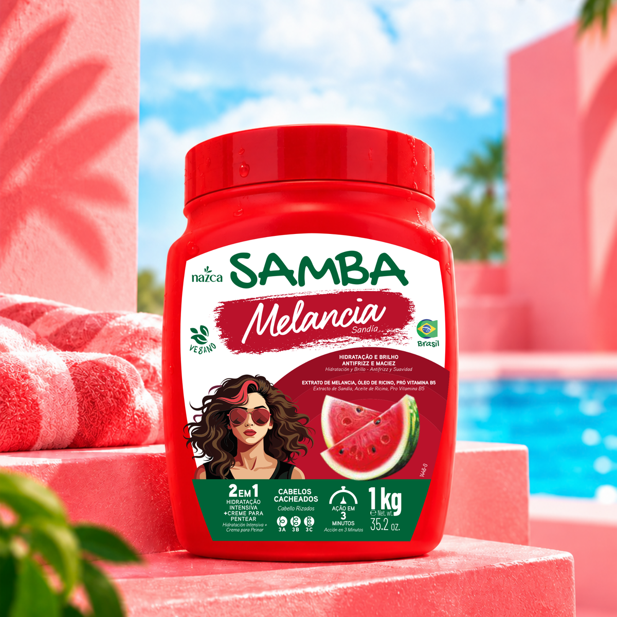 Crema Para Peinar Melancia (Sandia) 1KG