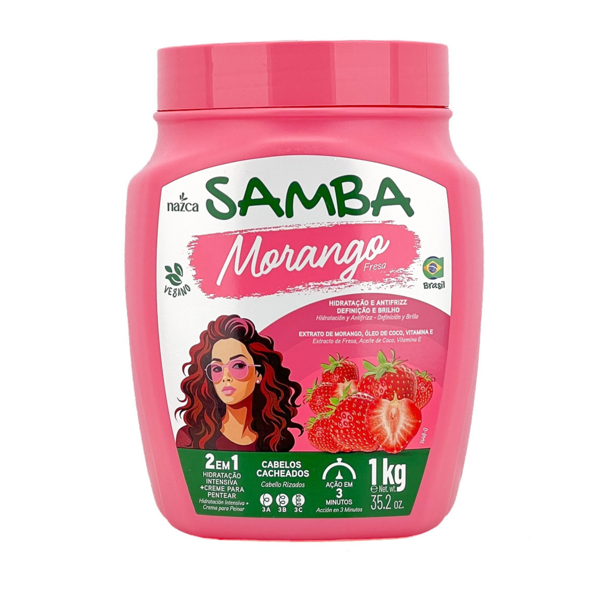 Crema De Peinar Samba Morango (Fresa) 1KG