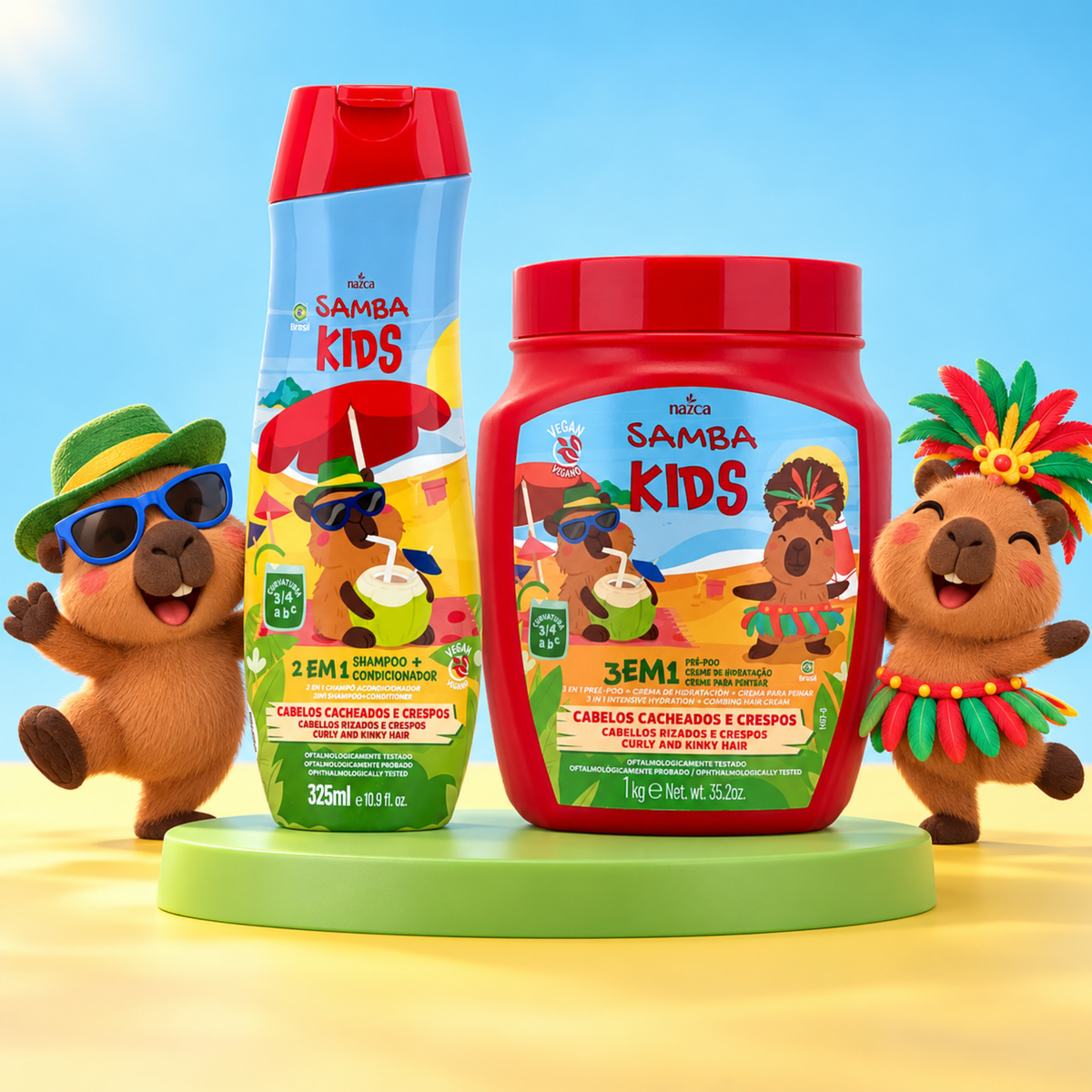 Shampoo + Acondicionador Samba Kids Ondulados & Crespos 325ML