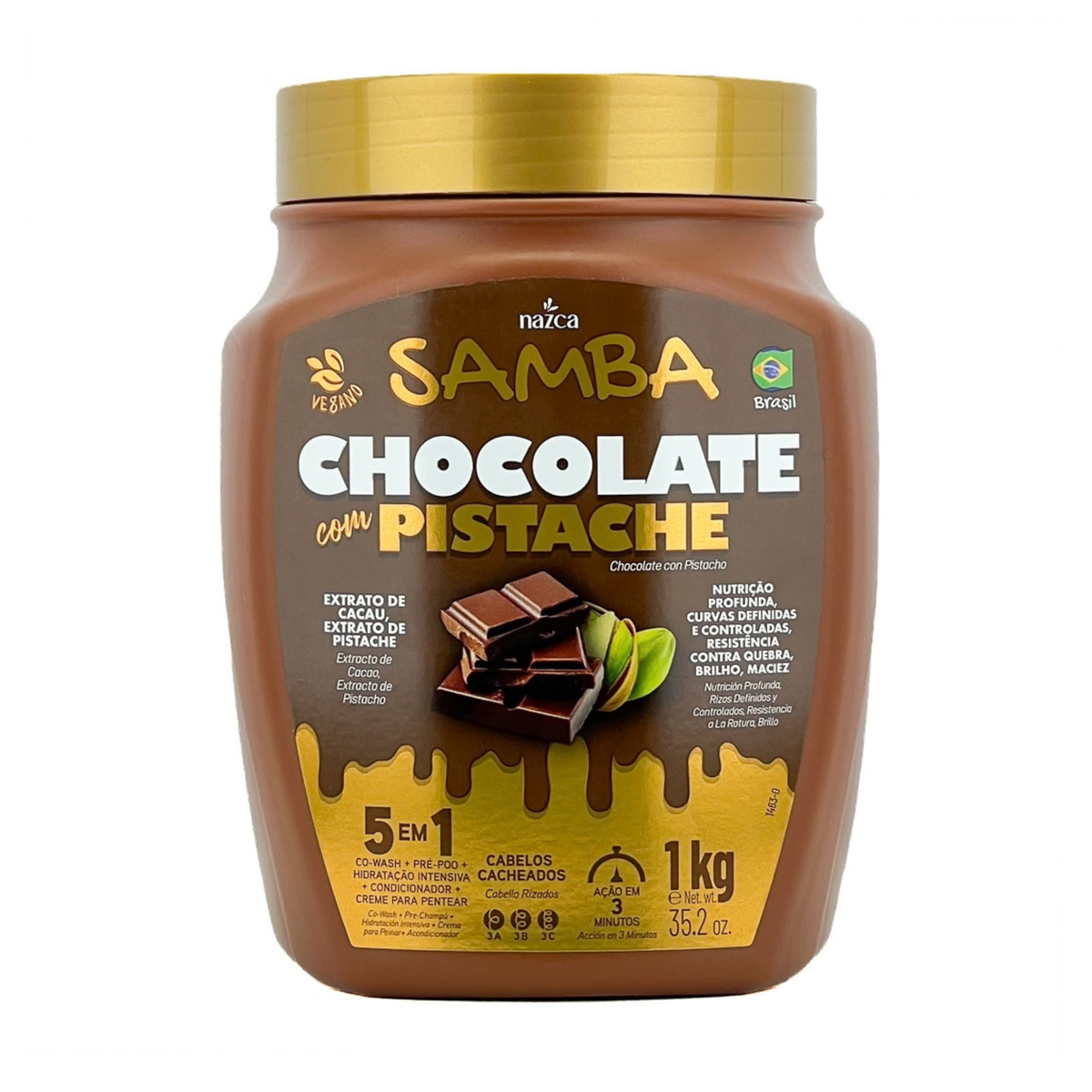 Crema Para Peinar Samba Chocolate & Pistacho 1KG