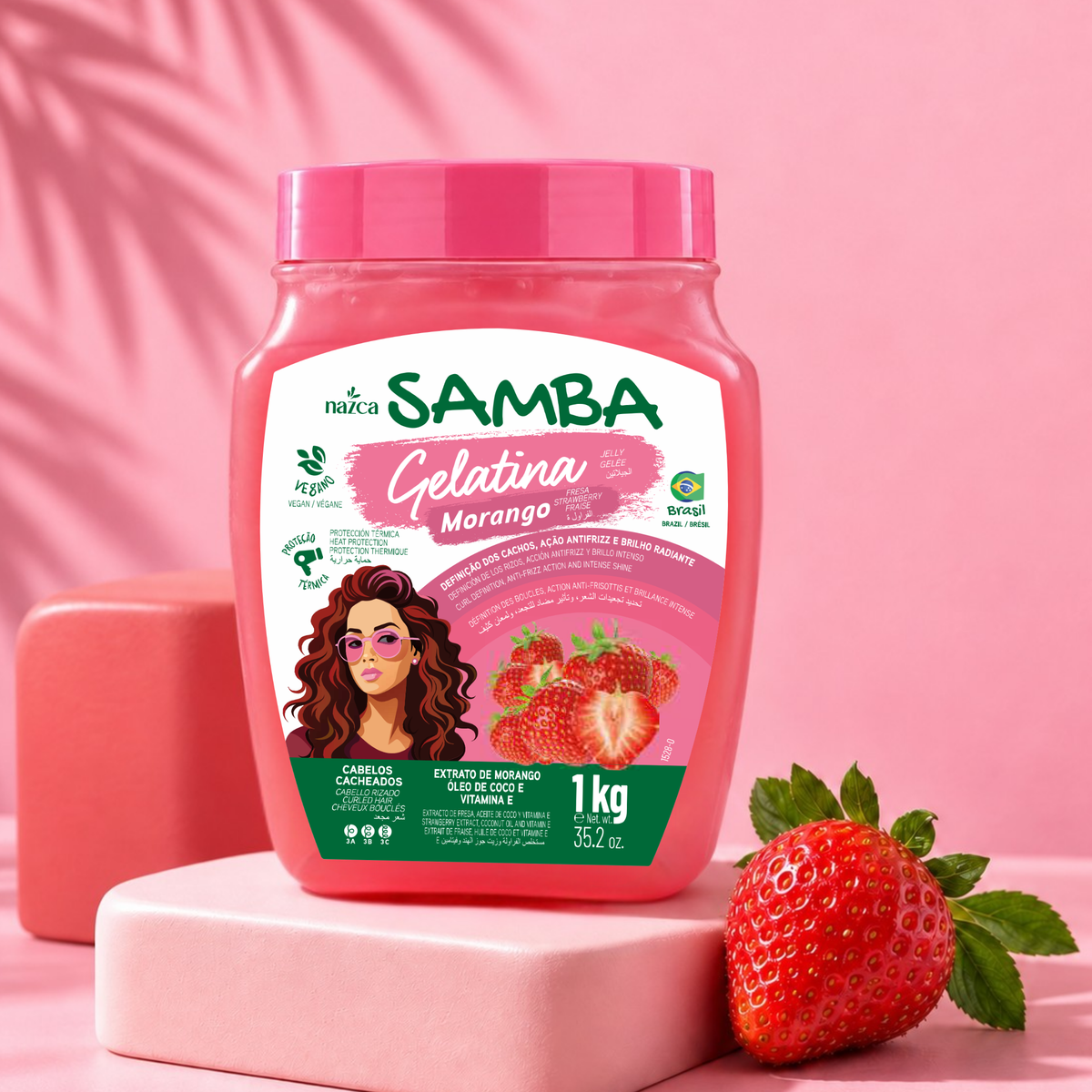 Gelatina Samba Morango (Fresa) 1KG