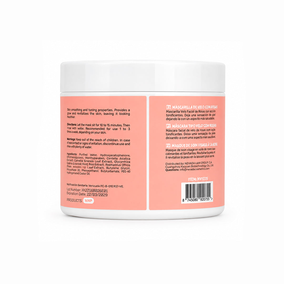 Mascarilla Facial de Rosas x 20 und