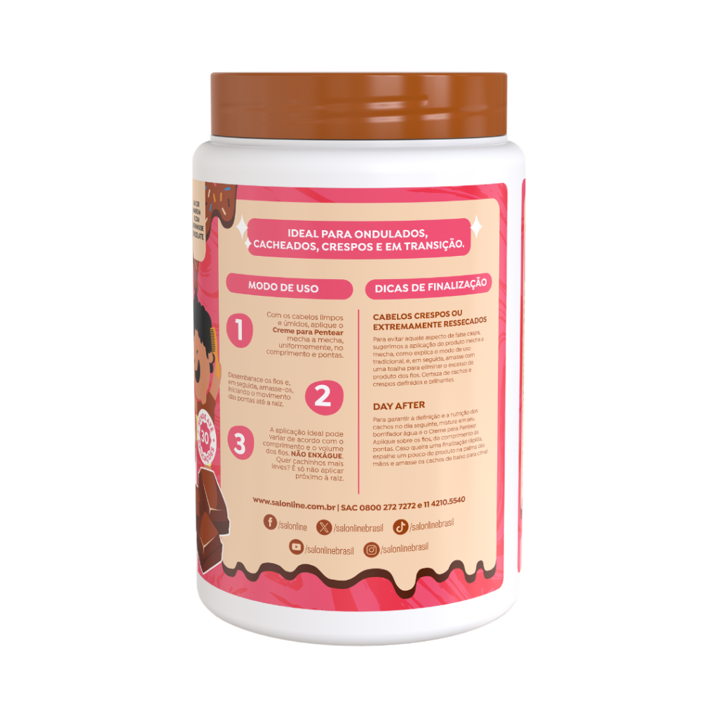 Crema para Peinar Kids Cachinhos Nutridos Salon Line 1kg