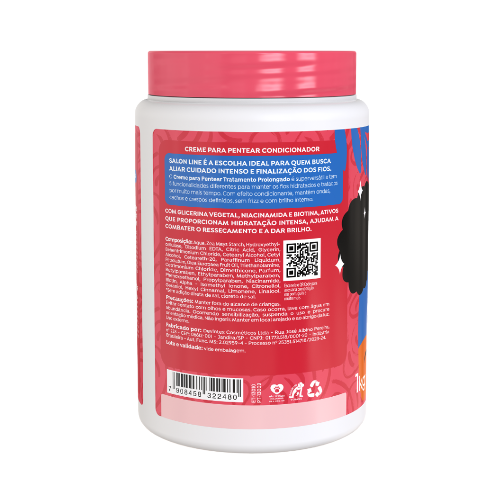 Crema para Peinar Multifuncional Tratamiento Prolongado Salon Line 1kg