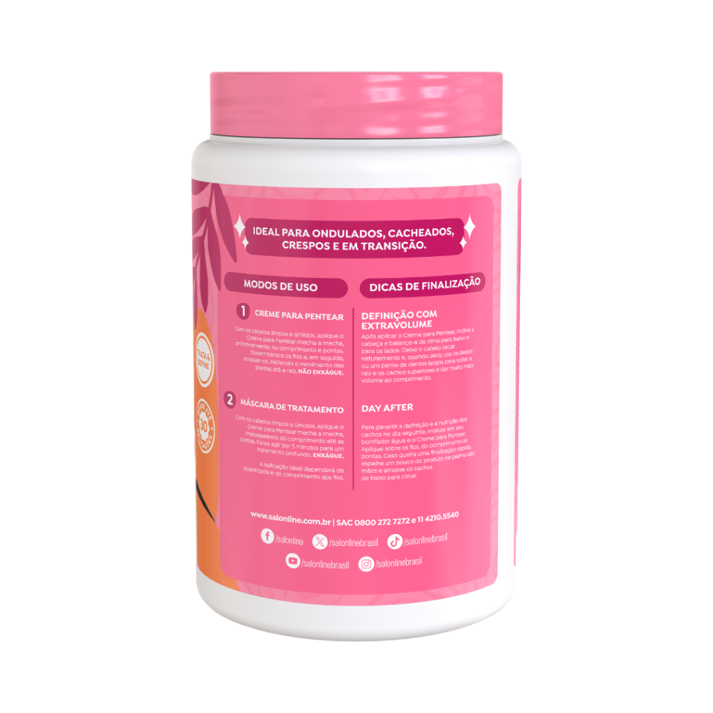 Crema para Peinar Definición Ultra Volumen Abacate Salon Line 1kg