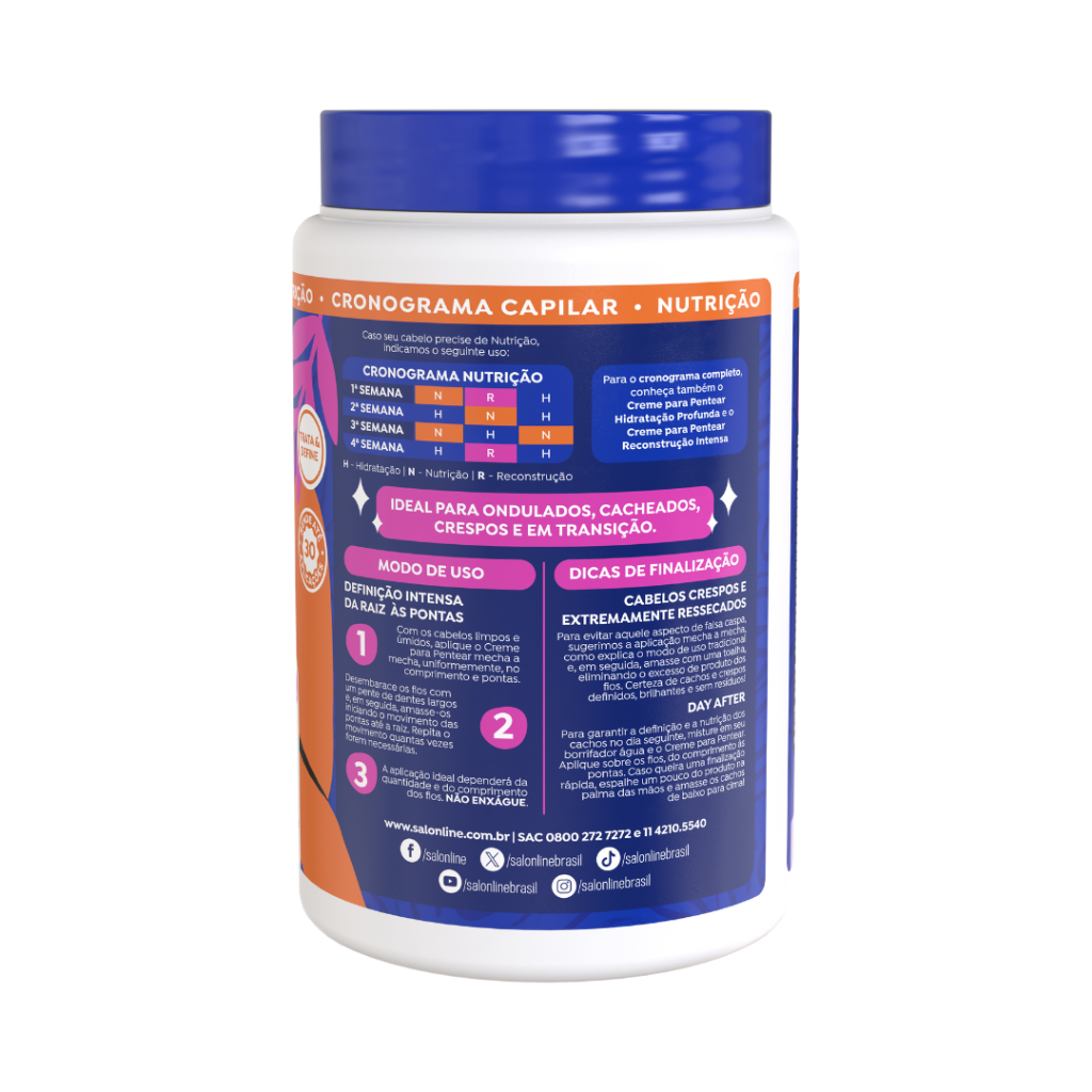 Crema para Peinar Nutrición Reparadora Salon Line 1kg