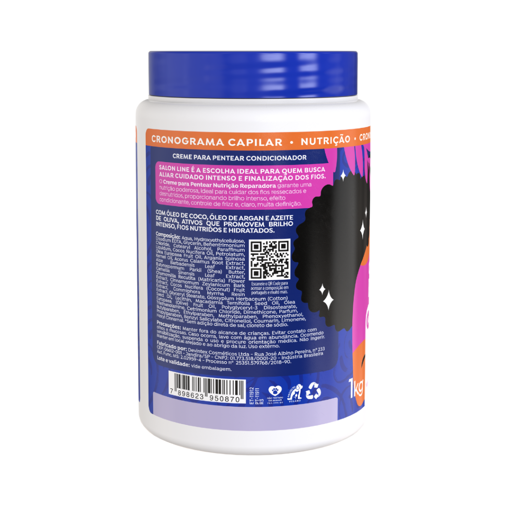 Crema para Peinar Nutrición Reparadora Salon Line 1kg