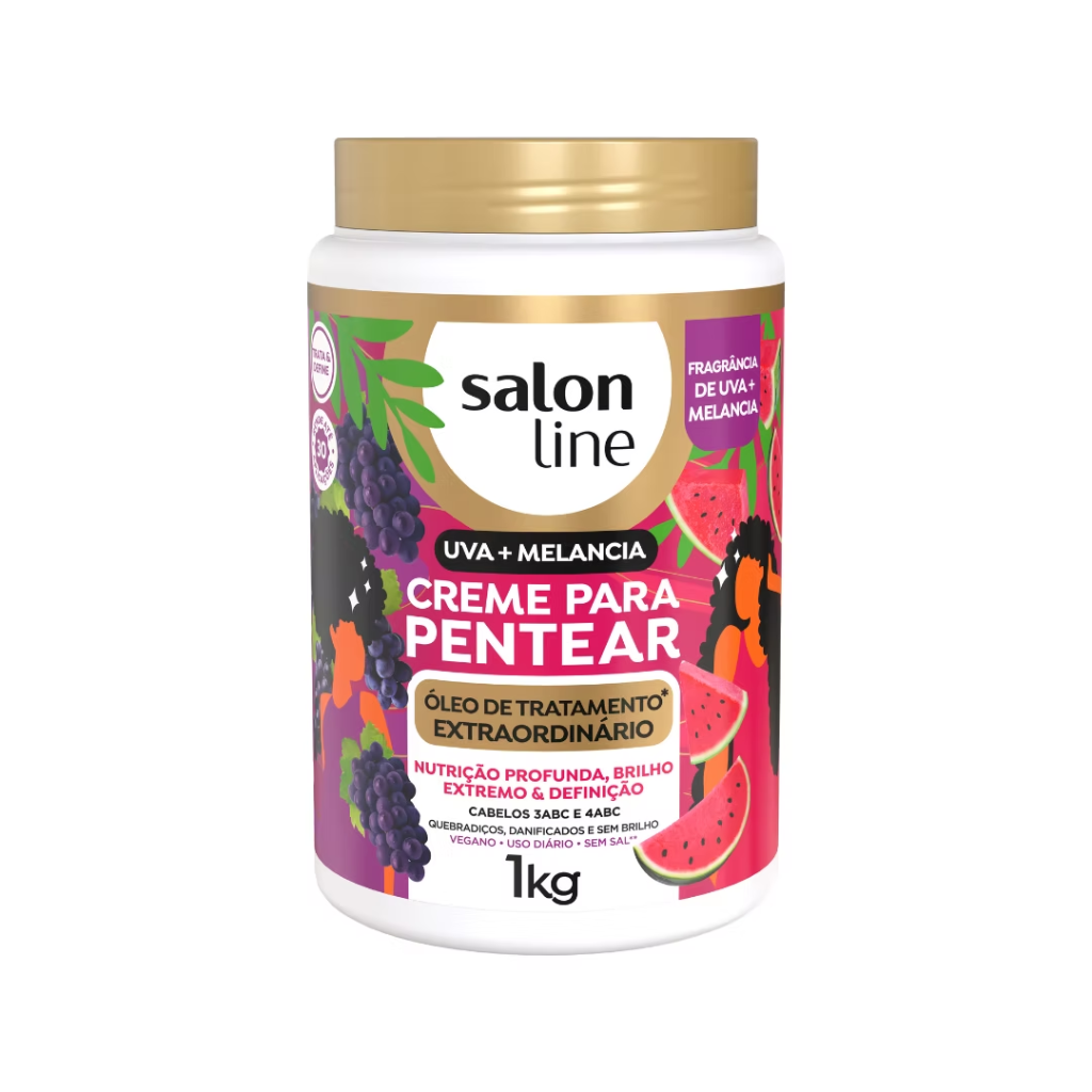 Crema para peinar Salon Line Uva + Sandía 1KG