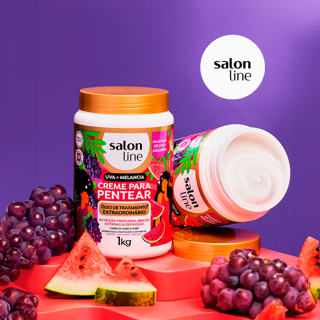 Crema para peinar Salon Line Uva + Sandía 1KG