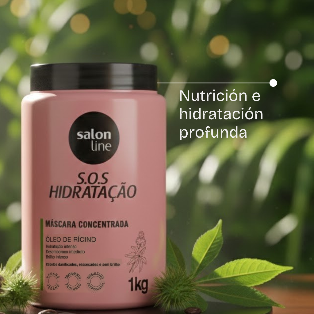 Mascarilla Capilar Salon Line S.O.S Hidratación Aceite de Ricino 1kg