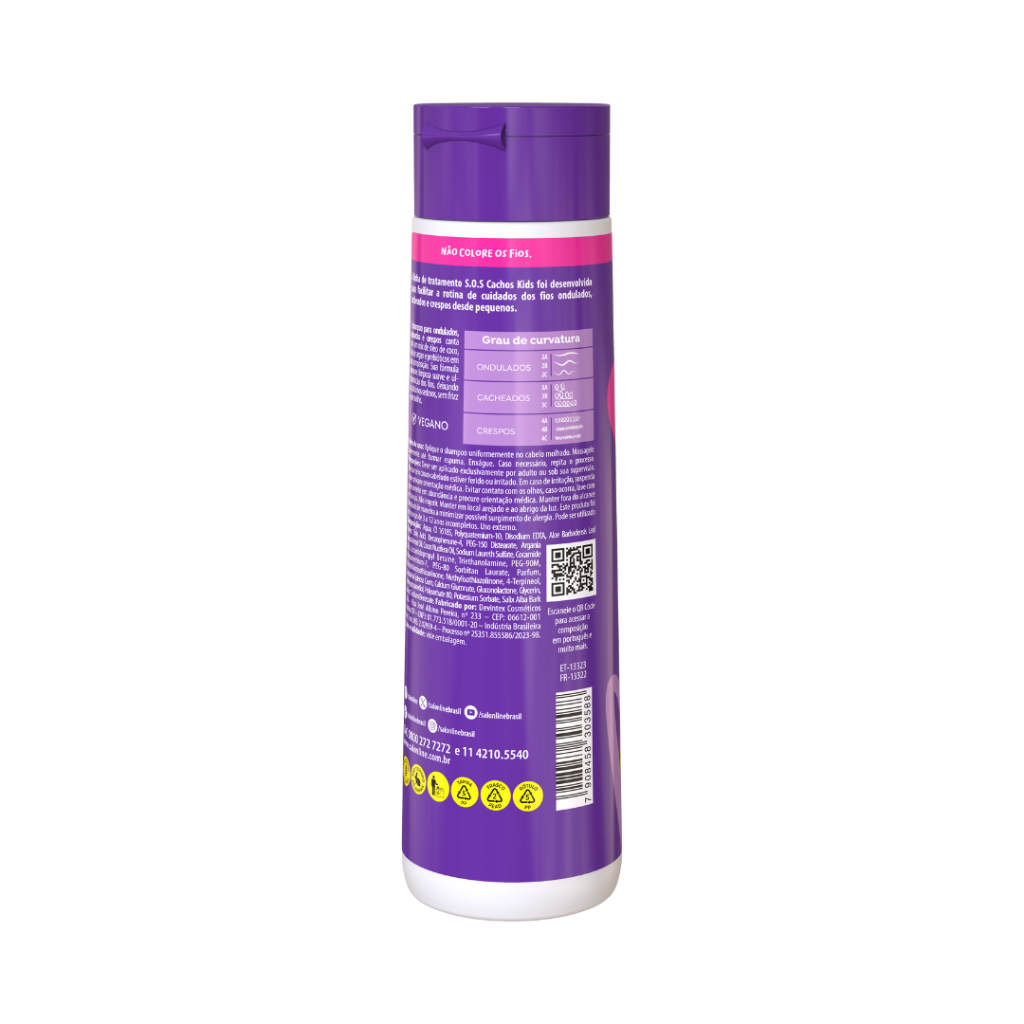 Shampoo  Kids Sos Cachos Nutrición Salon Line 300ml