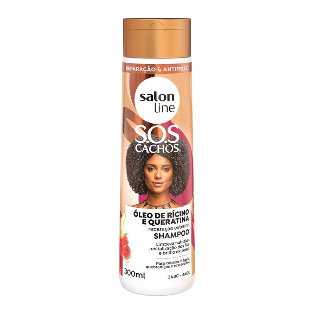 Shampoo S.O.S. Cachos Oleo Ricino 300Ml Salon Line