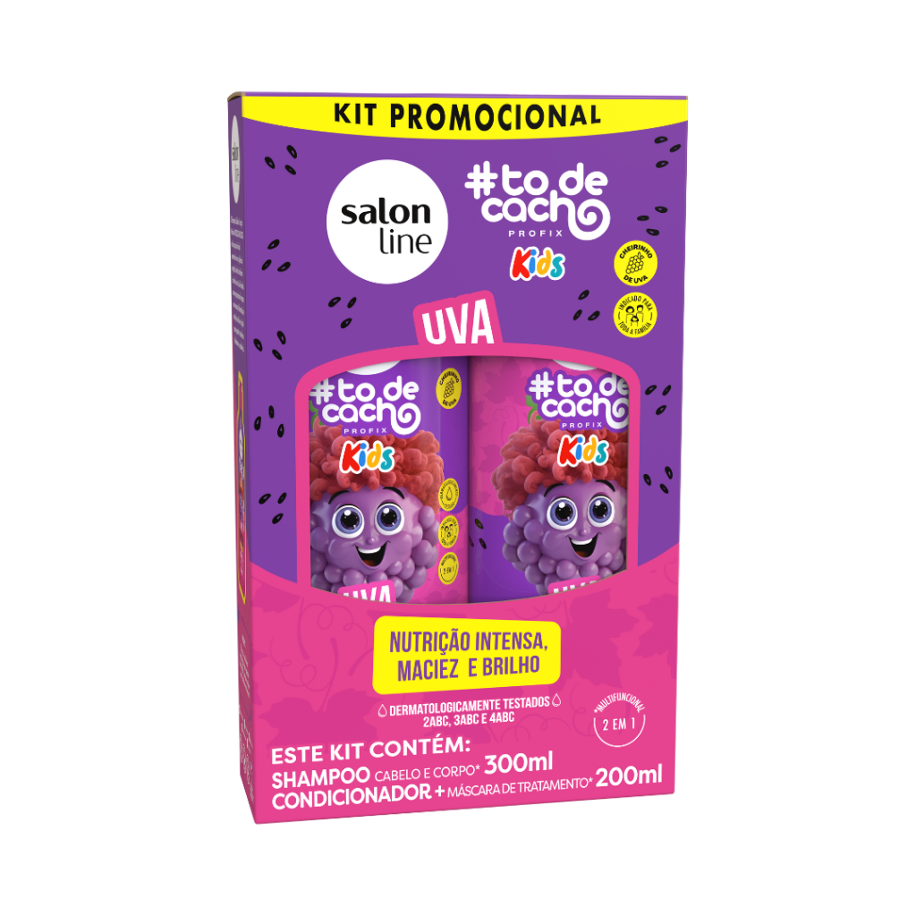 Kit Todecacho Salon Line Kids Uva 2pzas