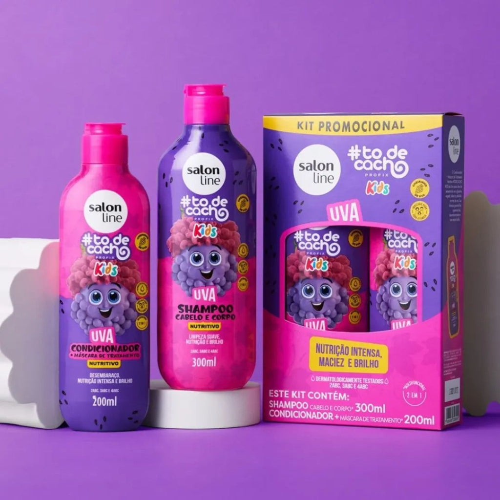 Kit Todecacho Salon Line Kids Uva 2pzas