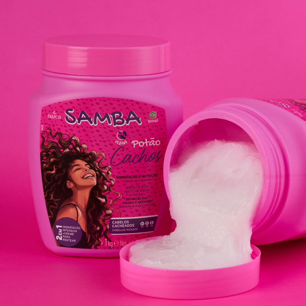 Crema de hidratación + Crema para peinar Cachos Samba 1kg