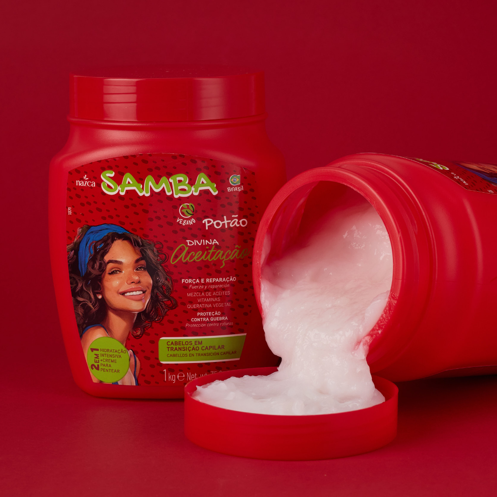 Crema de hidratación + Crema para peinar Divina Aceptación Samba 1kg